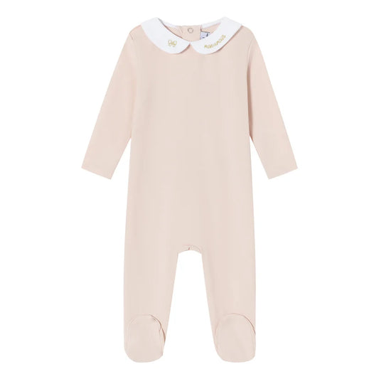 Mini Label Metallic Collared Footie (g)