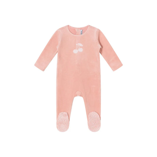 Mini Label Toile Printed Cherry Footie (g)