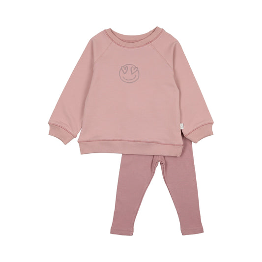 Pouf Emoji Sweatsuit Set Girl