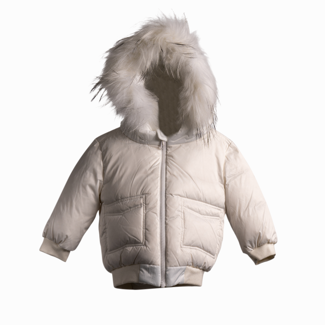 Mantel Quilted Contrast Fur Jacket Boy