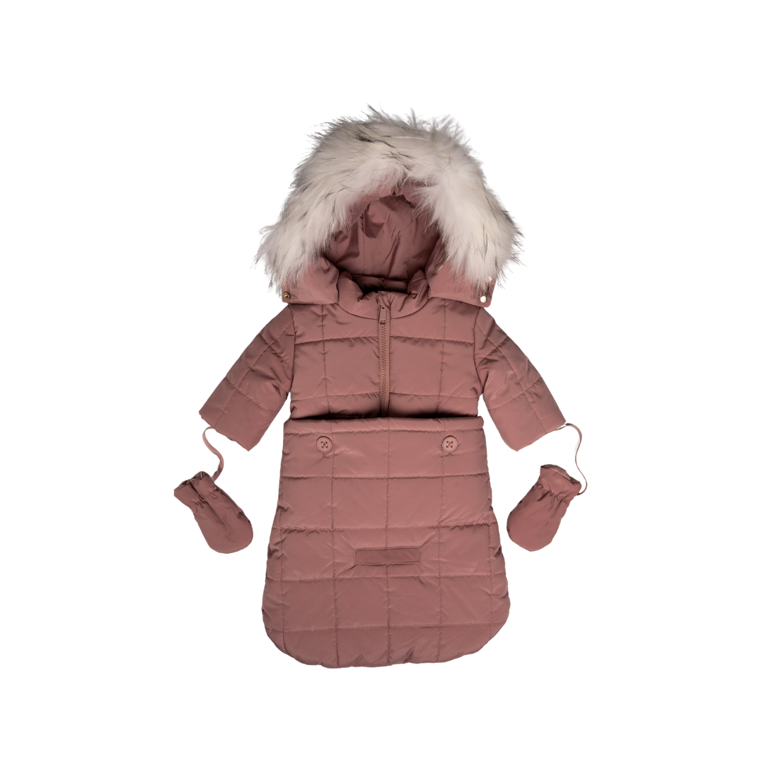 Mantel Quilted Contrast Fur Jacket Girl