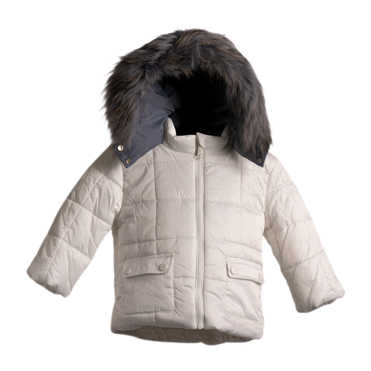 Mantel Quilted Contrast Fur Jacket Boy