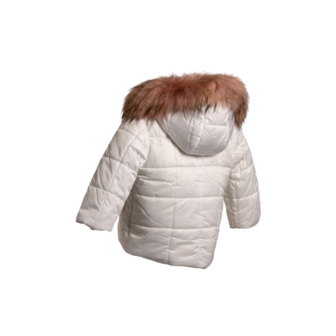 Mantel Quilted Contrast Fur Jacket Girl