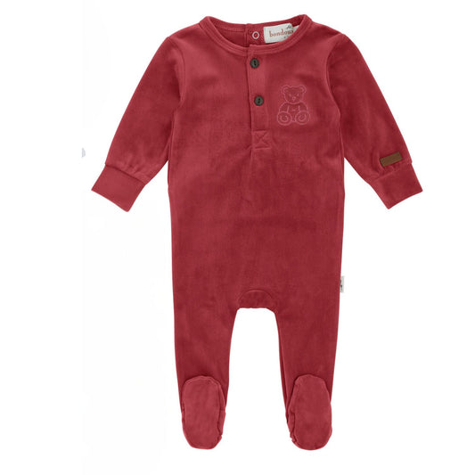 Bondoux Teddy Soft Velour Footie Girl