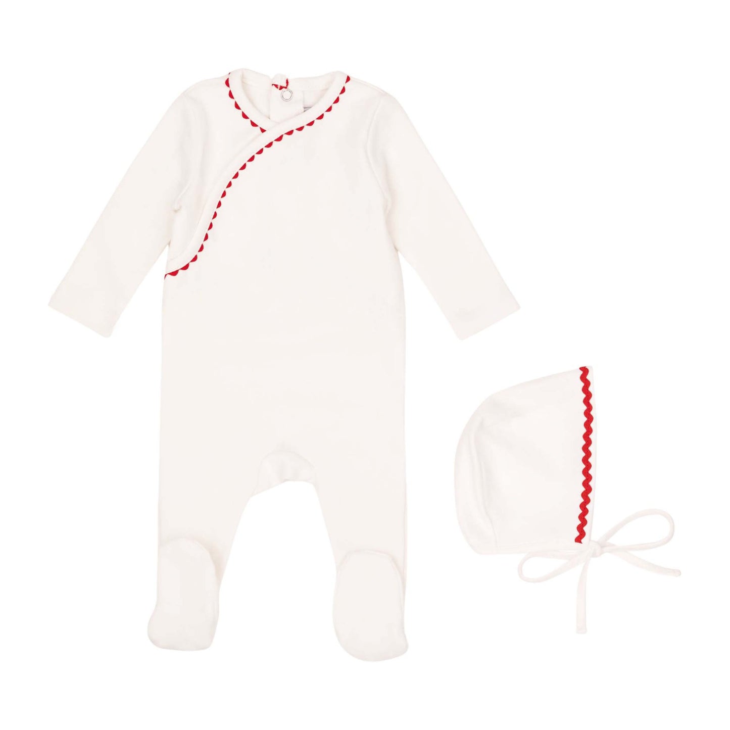 Mini Label Classic Ric Rac Footie & Hat