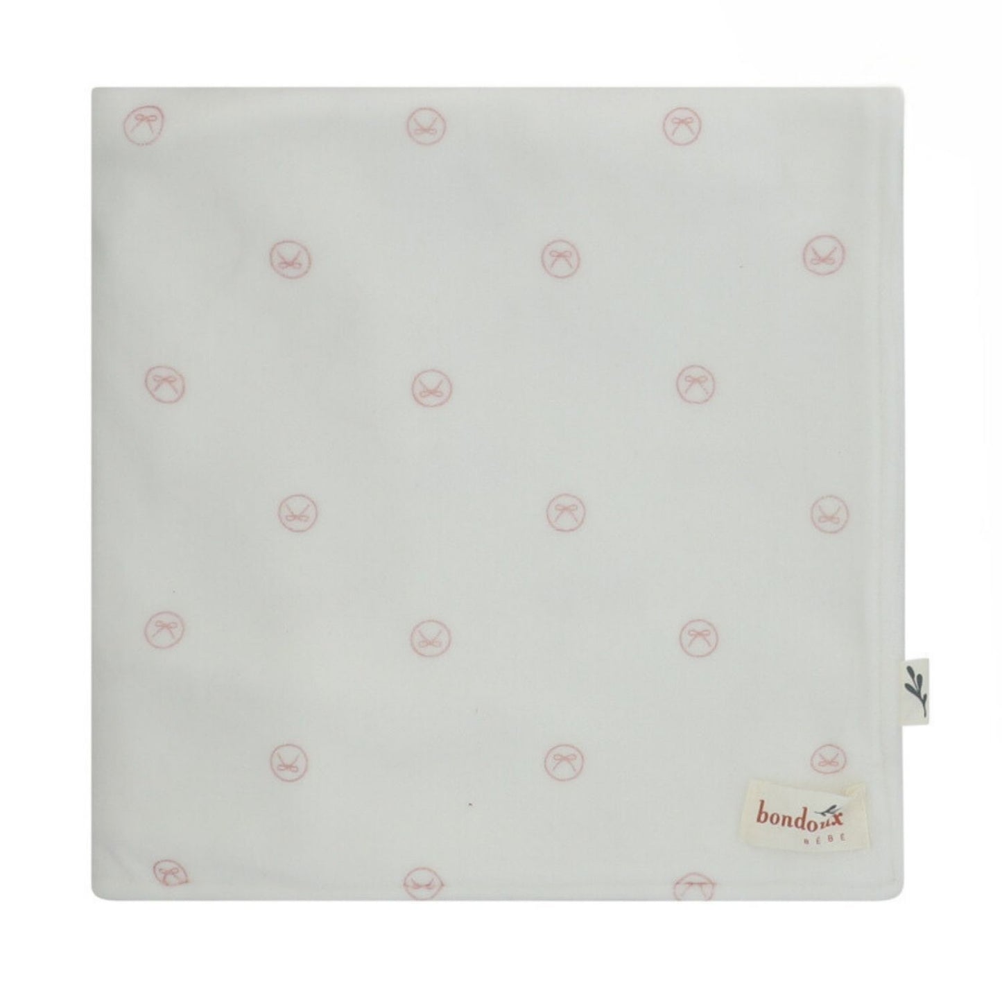 Bondoux Rope Print White Velour Blanket Girl