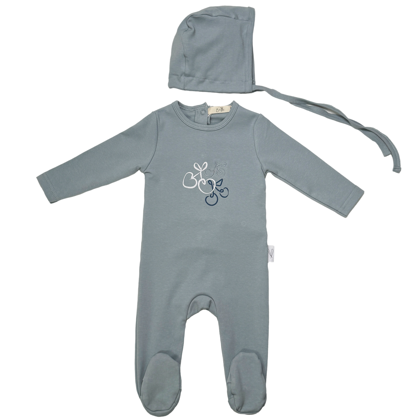 Bunny Love Cherry Footie & Bonnet