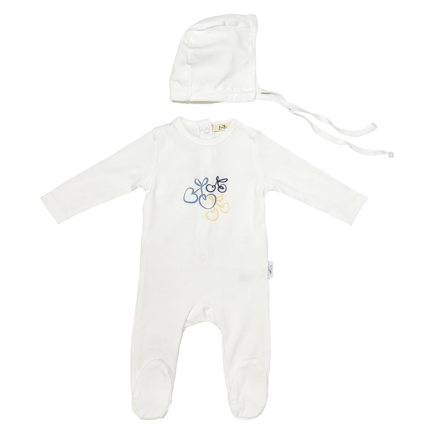 Bunny Love Cherry Footie & Bonnet