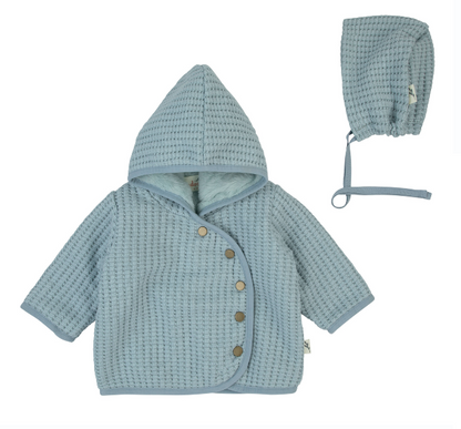 Bondoux Knit Detail Sweater w/ Bonnet