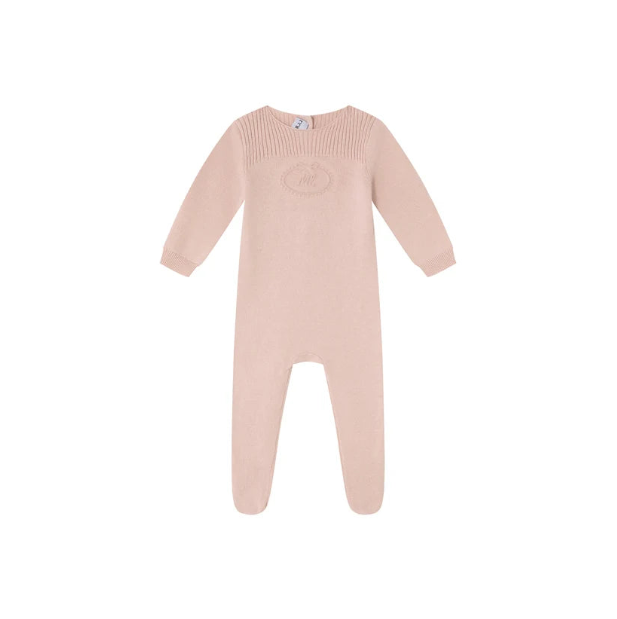 Mini Label Embossed Emblem Footie Cardigan Set (g)