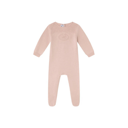 Mini Label Embossed Emblem Footie Cardigan Set (g)