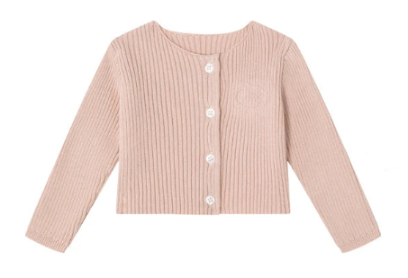 Mini Label Embossed Emblem Footie Cardigan Set (g)