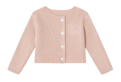 Mini Label Embossed Emblem Footie Cardigan Set (g)
