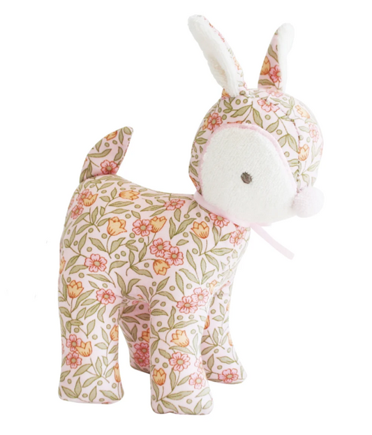 Alimrose Baby Deer Rattle (Blossom Lily Pink)