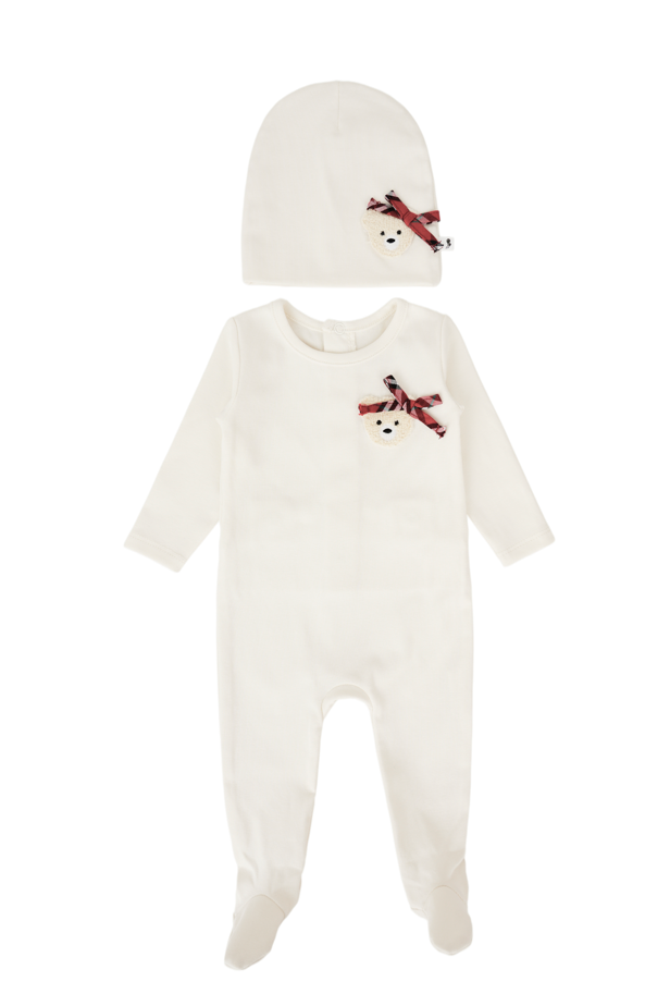 Mon Cherie Bear Footie & Hat