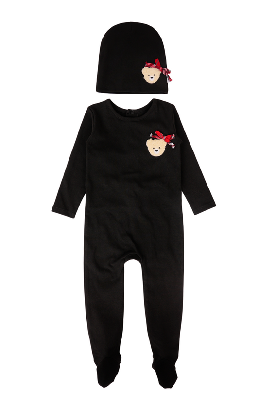 Mon Cherie Bear Footie & Hat
