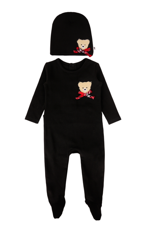 Mon Cherie Bear Footie & Hat (g)