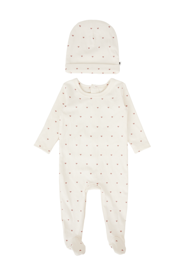 Mon Cherie Heart Footie & Hat