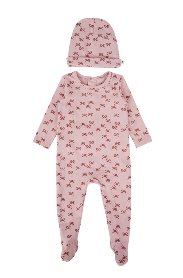 Mon Cherie Bow Footie & Hat