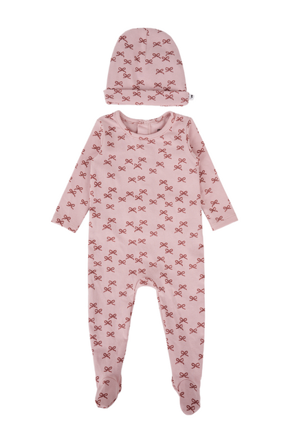 Mon Cherie Bow Footie & Hat