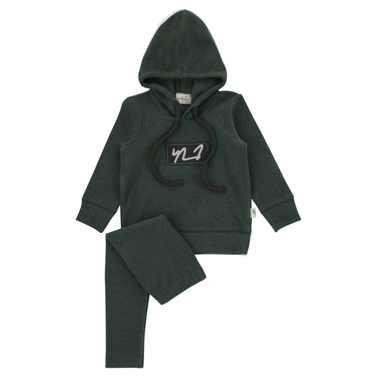 Bondoux Script Print Hoodie 2Pcs Boy