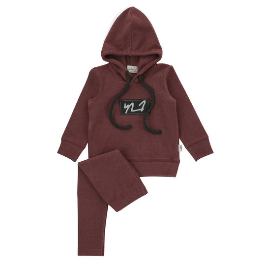 Bondoux Script Print Hoodie 2Pcs Girl