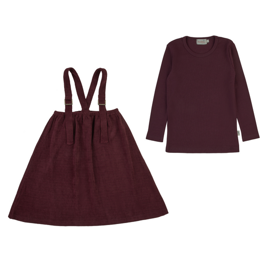 Bondoux Ribbed Corduroy Girls Dress