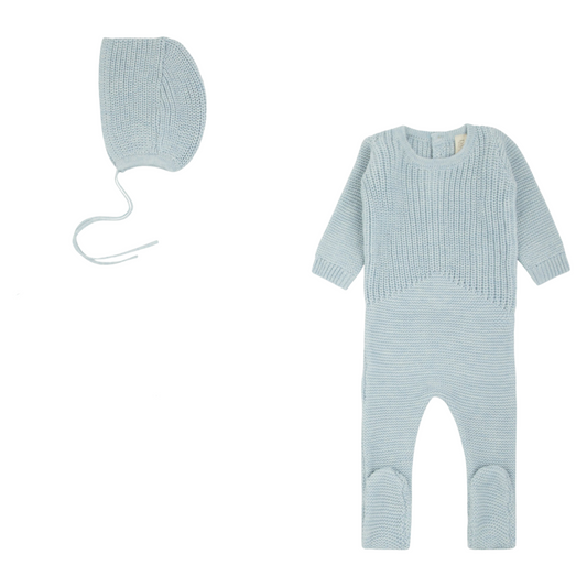 Daisy Knit Detail Footie & Hat