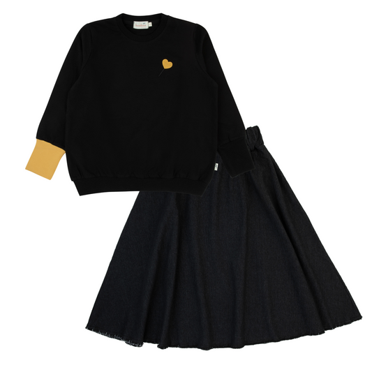 Bondoux Yellow N Denim Preteen Set