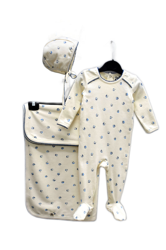 Buckingham Ship Stretchie & Bonnet