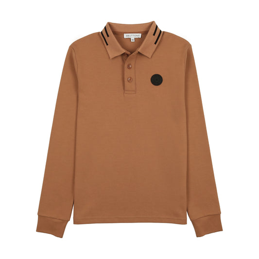 3 Buttons -Stripe Collar Boys Polo