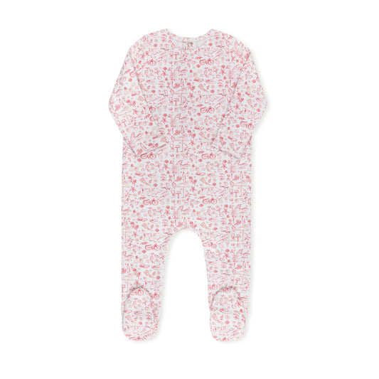 Tricot Summer Print Footie (girl)