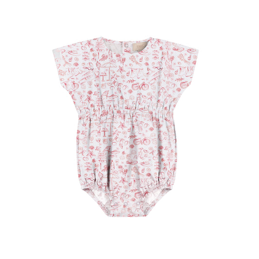 Tricot Summer Print Romper (girl)