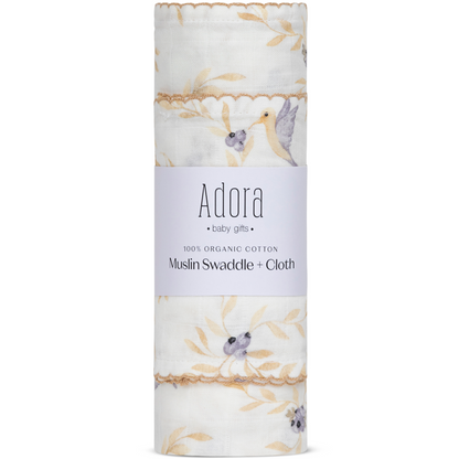 Adora Muslin Swaddle+ Cloth Set