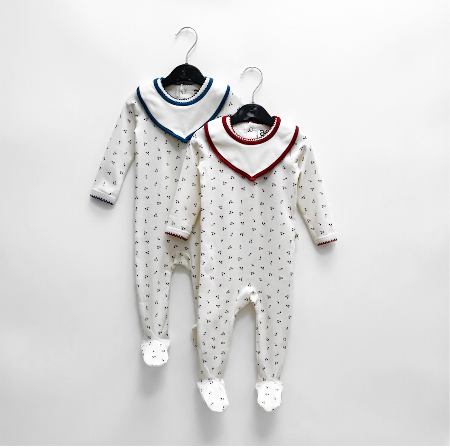 Buckingham Cherry Footie & Bib