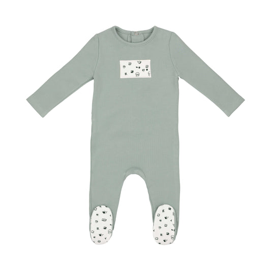 Mini Label Boys Tea Print Footie