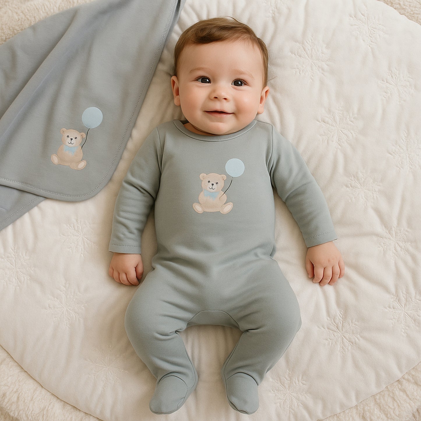 Maniere Teddy Printed 3pc Set