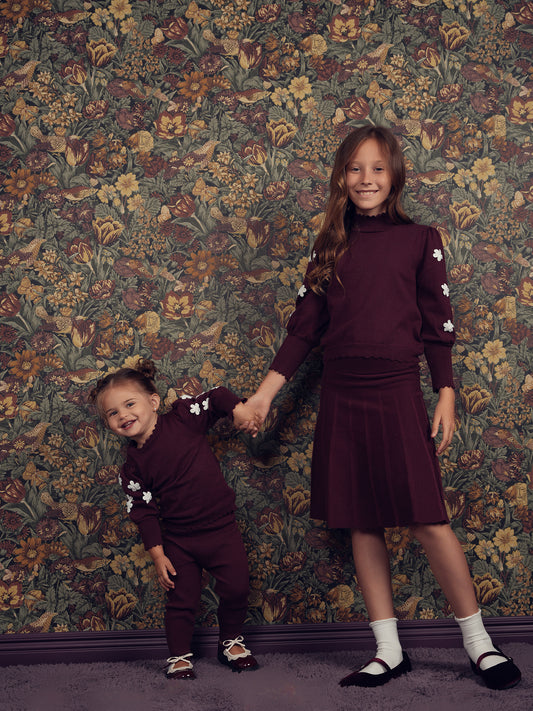Teela Knit Floral Baby Set