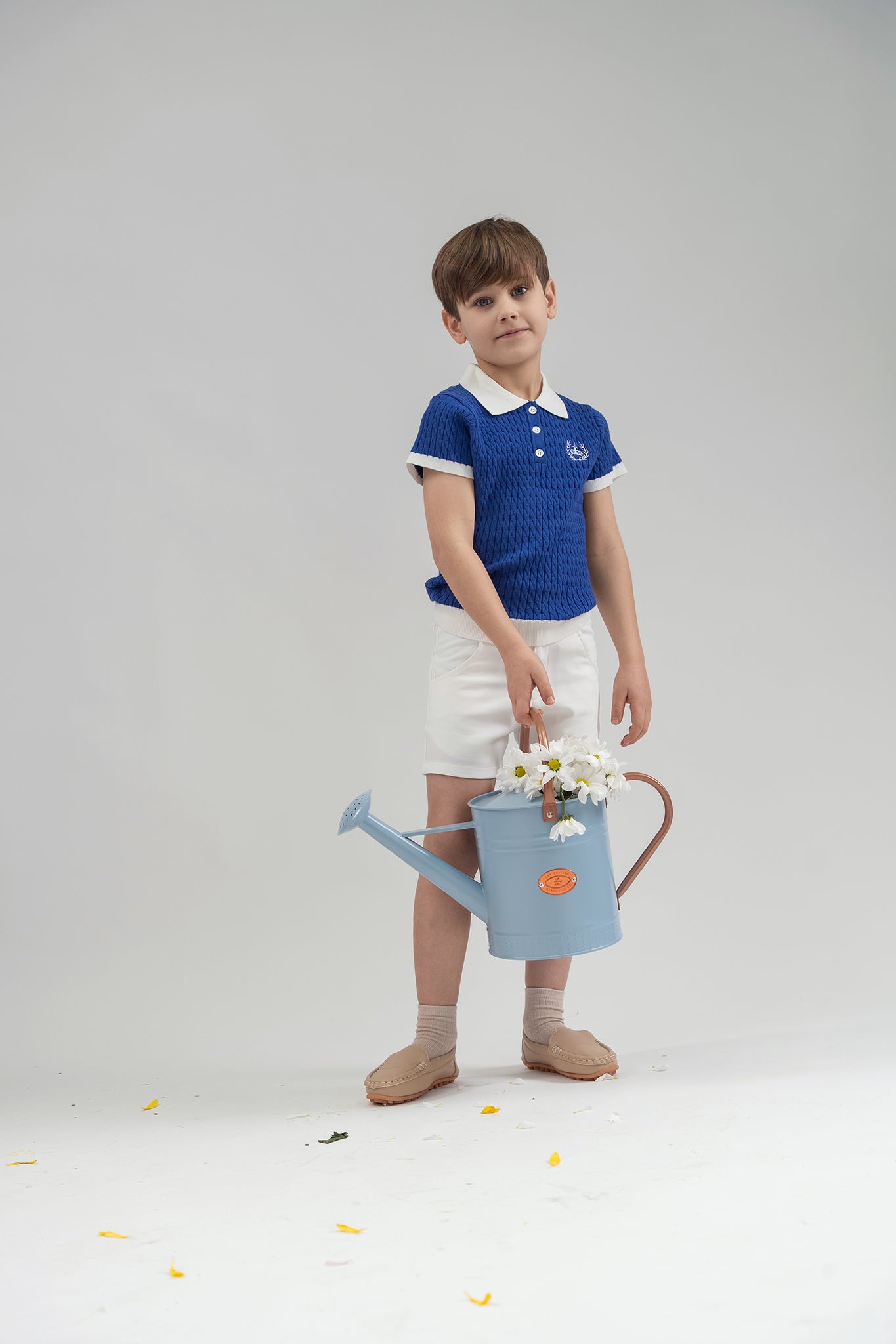 Teela Cobalt/White Knit Boy Sweater