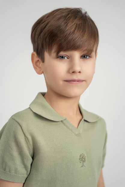 Teela Green Knit Baby Boy Set