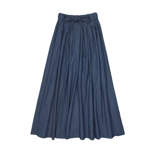 Teela Smocked Denim Skirt