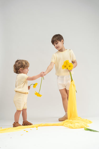 Teela Yellow Knit Boy Sweater