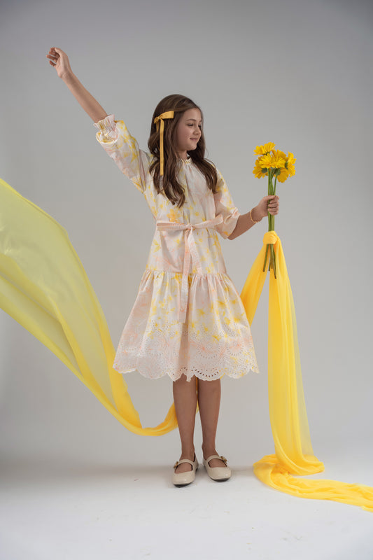 Teela Eyelet Tie Dress