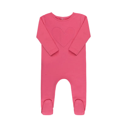 Tricot Ribbed Heart Collection Footie