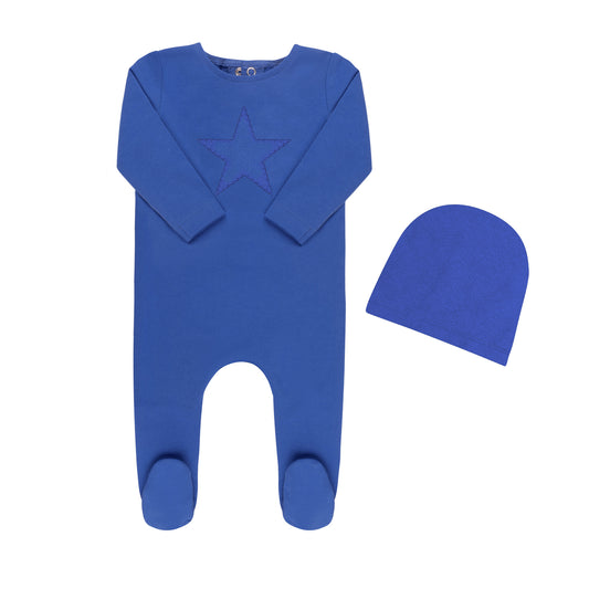 Tricot Ribbed Star Collection Footie & Hat