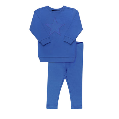 Tricot Ribbed Star Sweatshirt Set