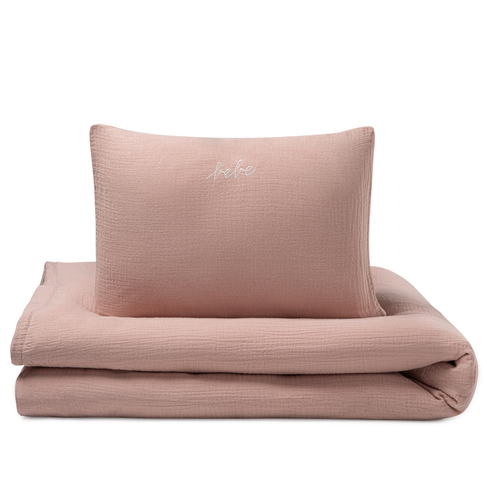 Domani Home Gauze 3 Pc Pink Crib Set in Pouch