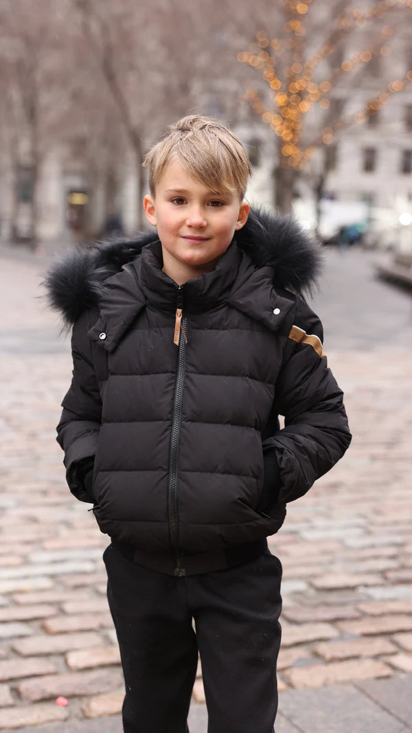 Mantel Side Contrast Tape Winter Jacket