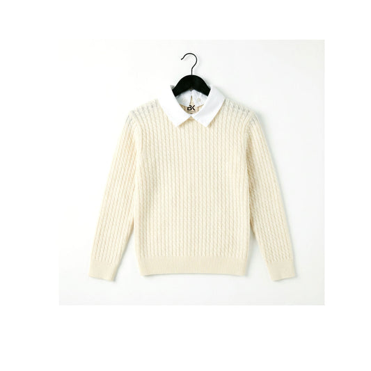 Buckingham Vanilla Cable Top - Long Sleeve