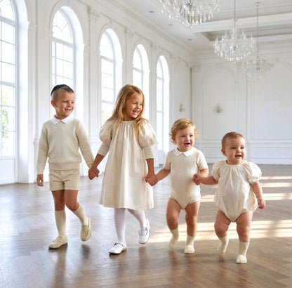 Buckingham Vanilla Cable Romper